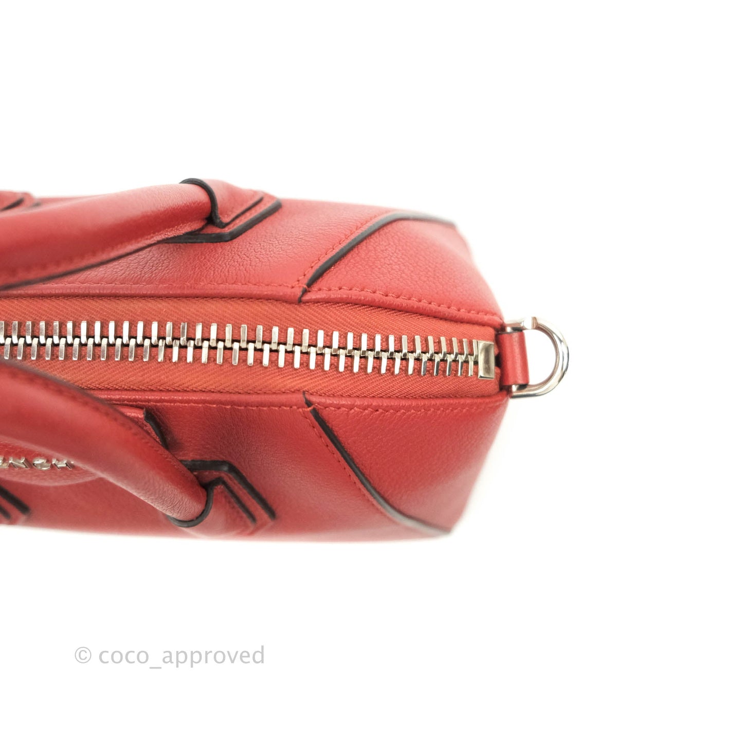 Givenchy Antigona Mini Red Grained Calfskin Silver Hardware