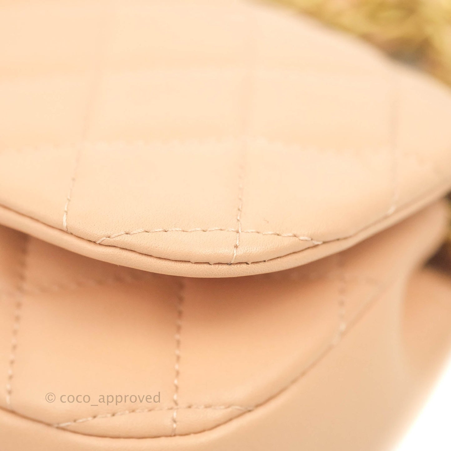 Chanel Clutch with Chain Beige Pink Calfskin Aged Gold Hardware