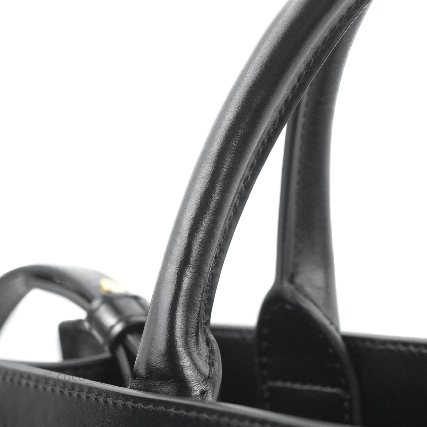Celine Small Cabas Vertical Tote Black Textlie