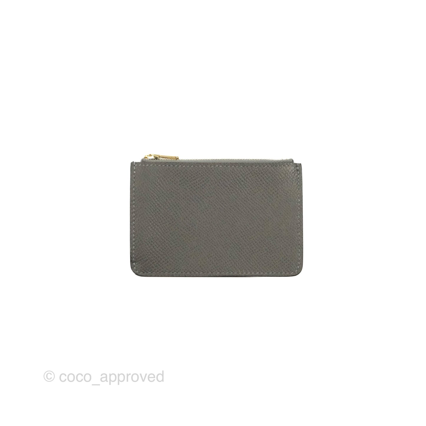 Hermès Constance Slim Wallet Gris Meyer Epsom Gold Hardware