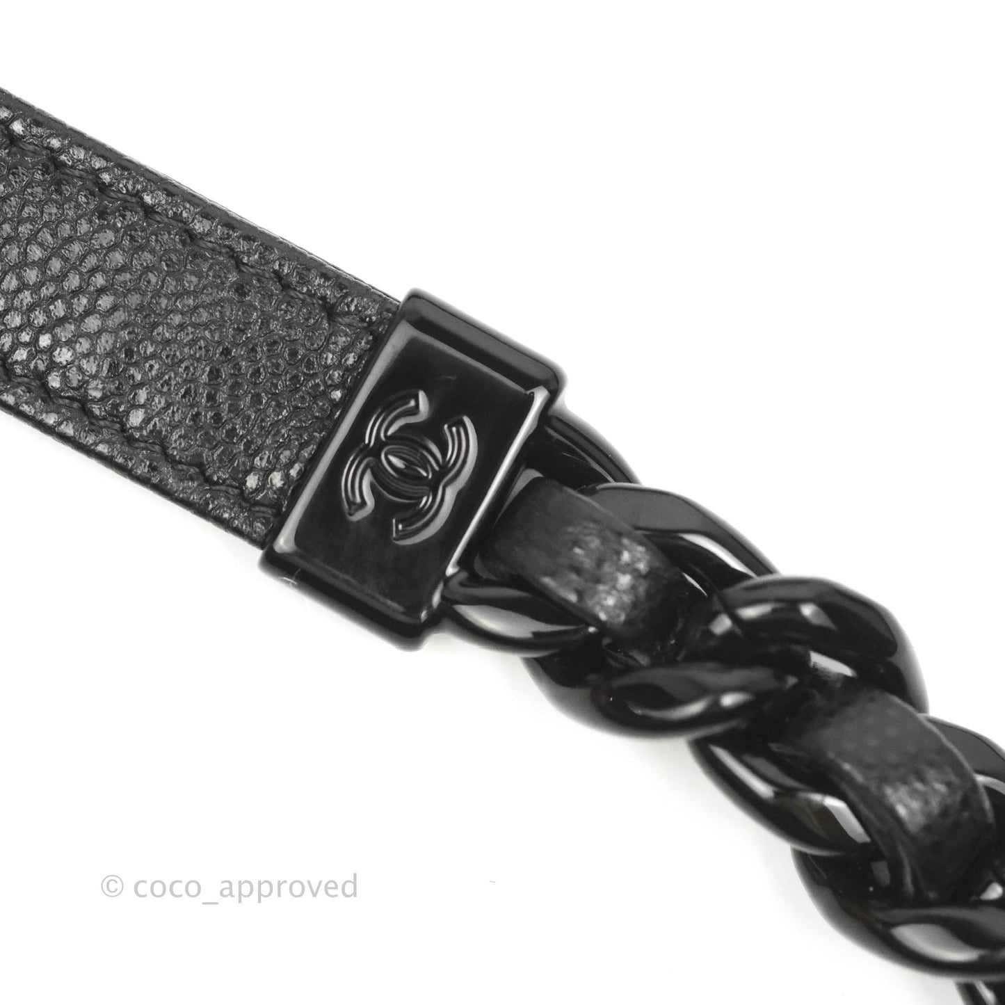 Chanel Quilted So Black Phone Holder Incognito Hardware