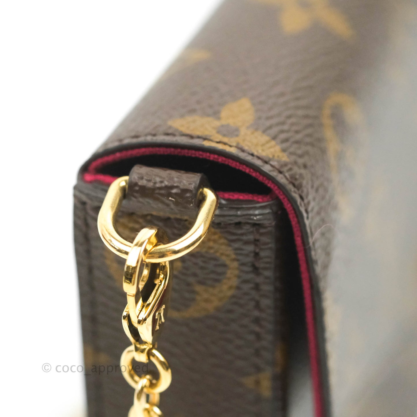 Louis Vuitton Félicie Pochette Monogram Canvas Fuchsia Pink