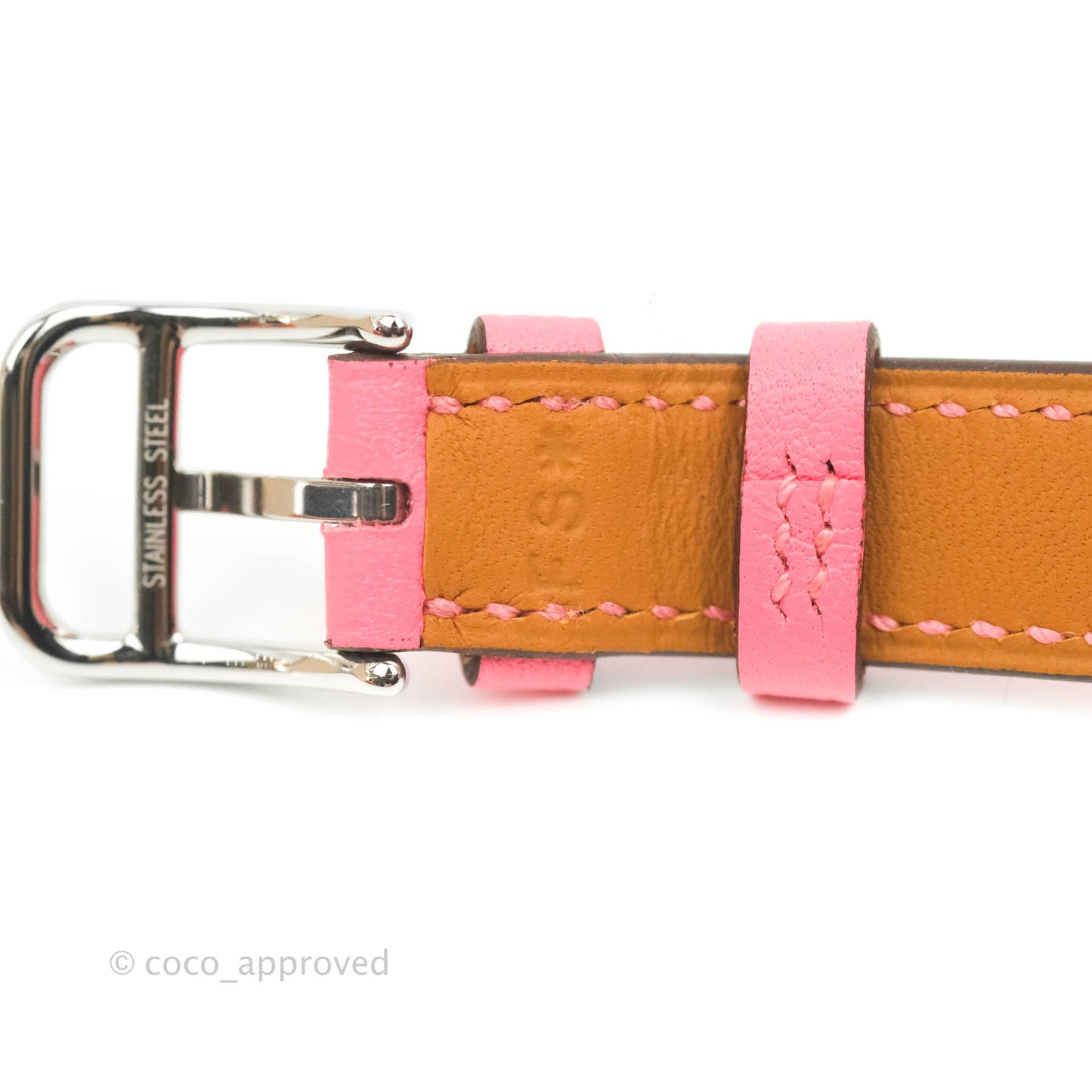 Hermès Cape Cod Steel Watch PM Pink Swift Calfskin
