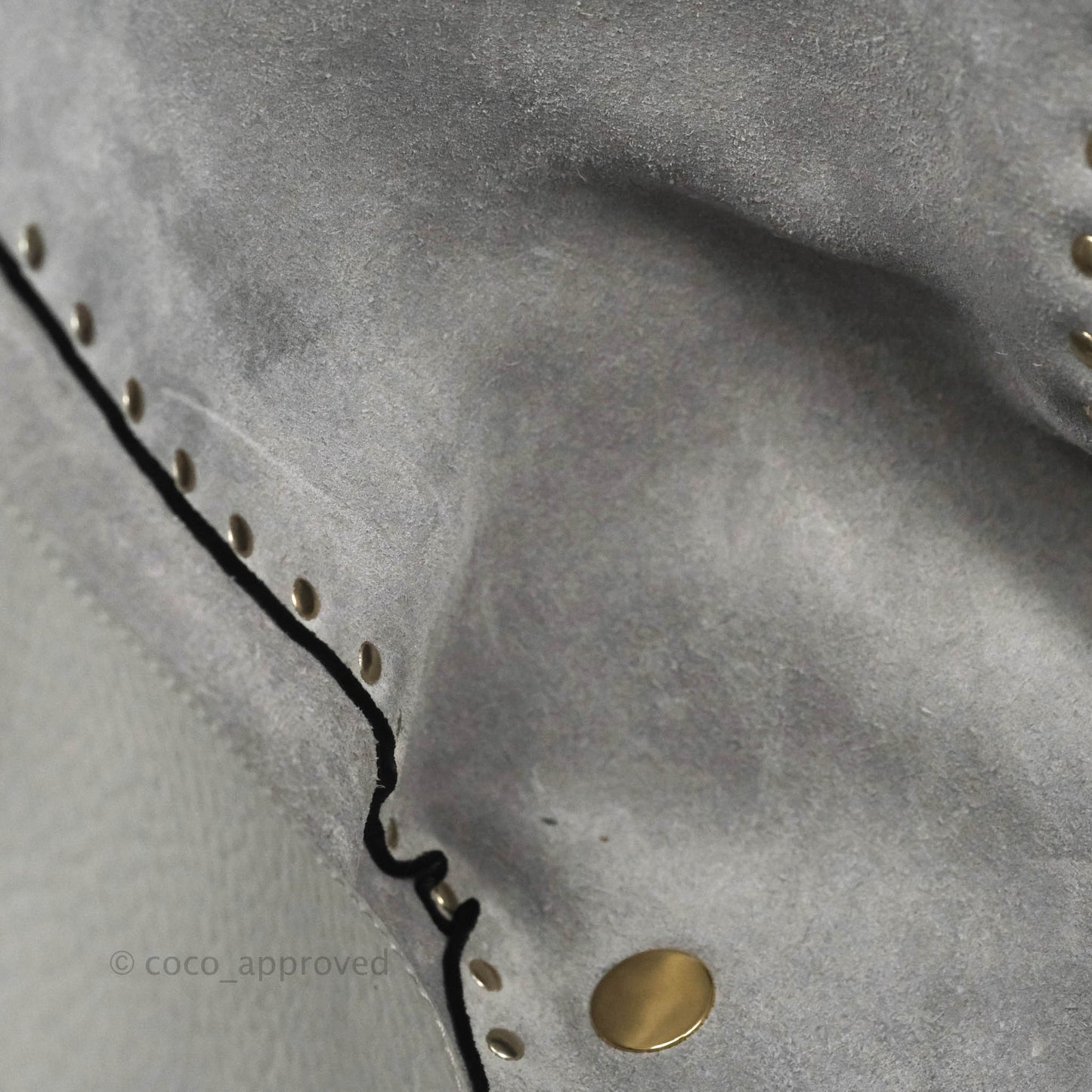 Valentino Garavani Medium Rockstud Bag Grey Grainy Calfskin