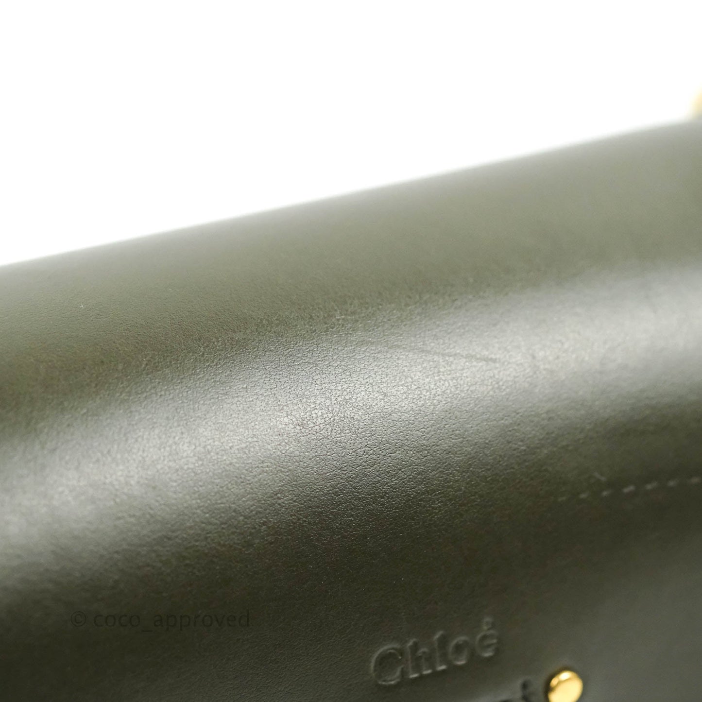 Chloé Small Tess Bag Dark Green Calfskin Suede