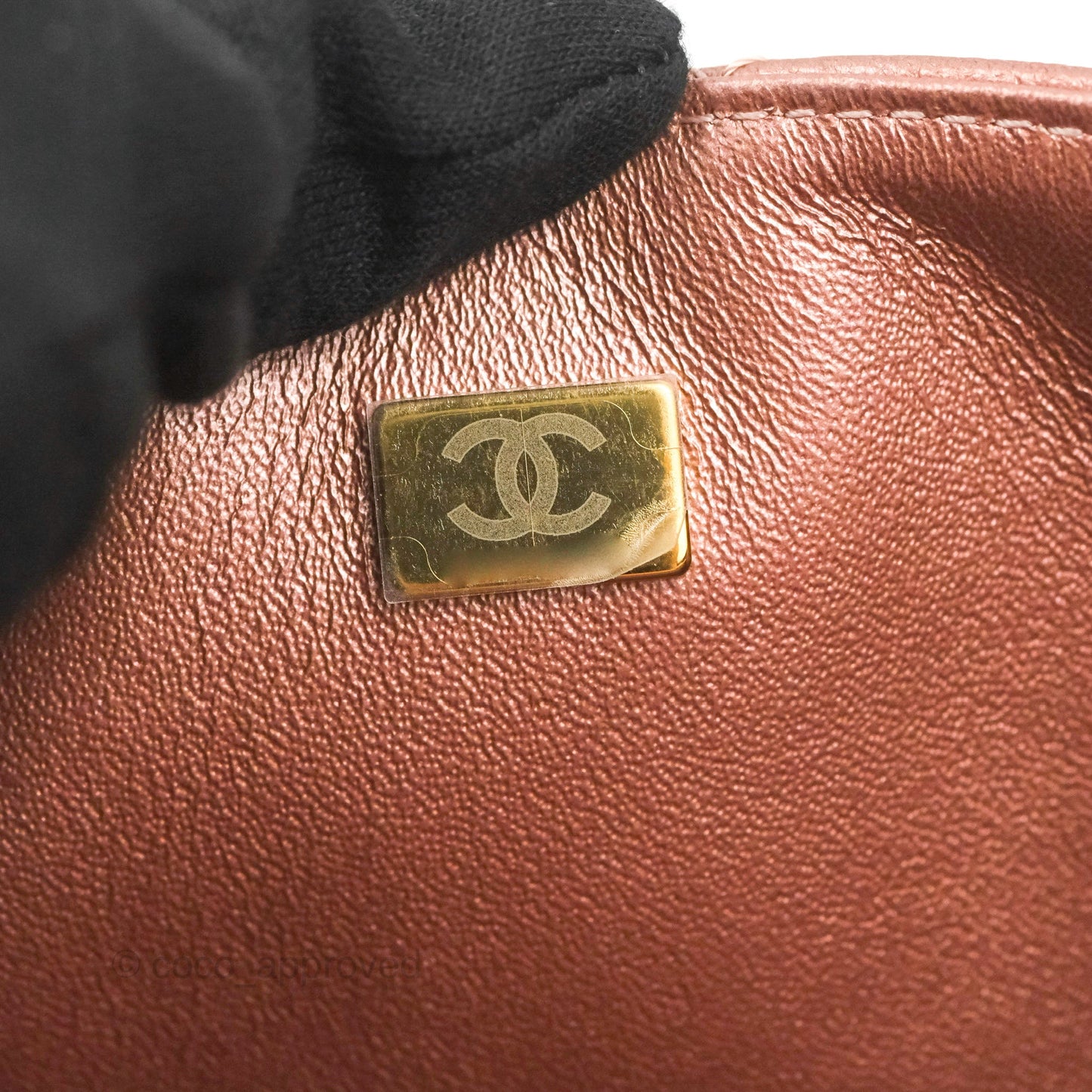 Chanel Mini Reissue 224 Metallic Calfskin Rose Gold