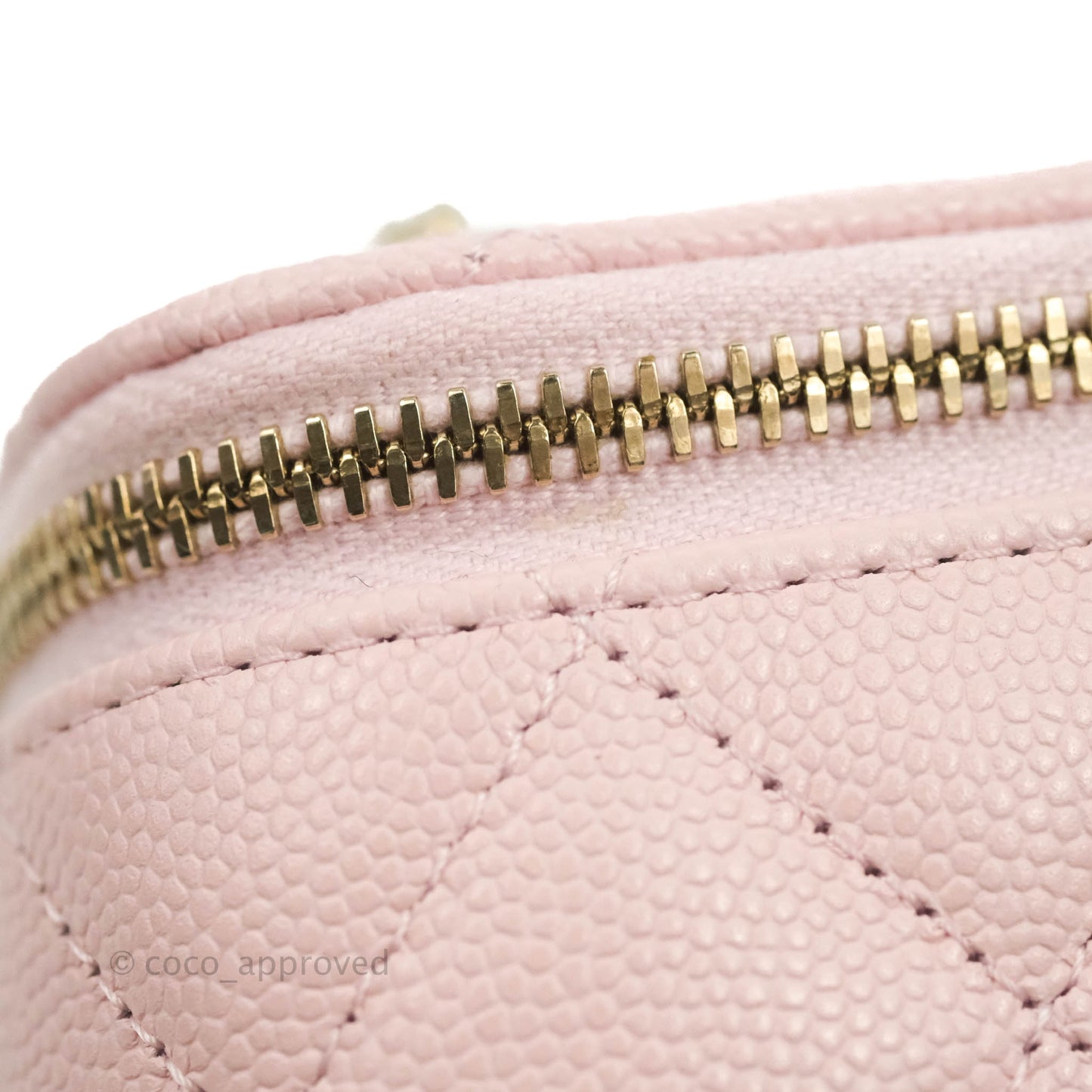 Chanel Mini Vanity With Chain Pink Caviar Gold Hardware