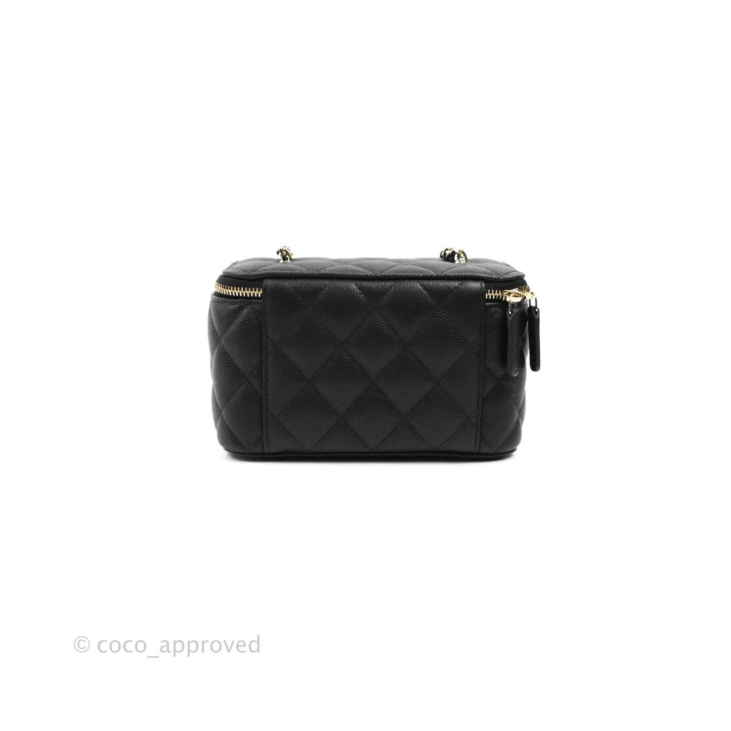 Chanel Vanity with CC Chain Black Caviar Gold Hardware