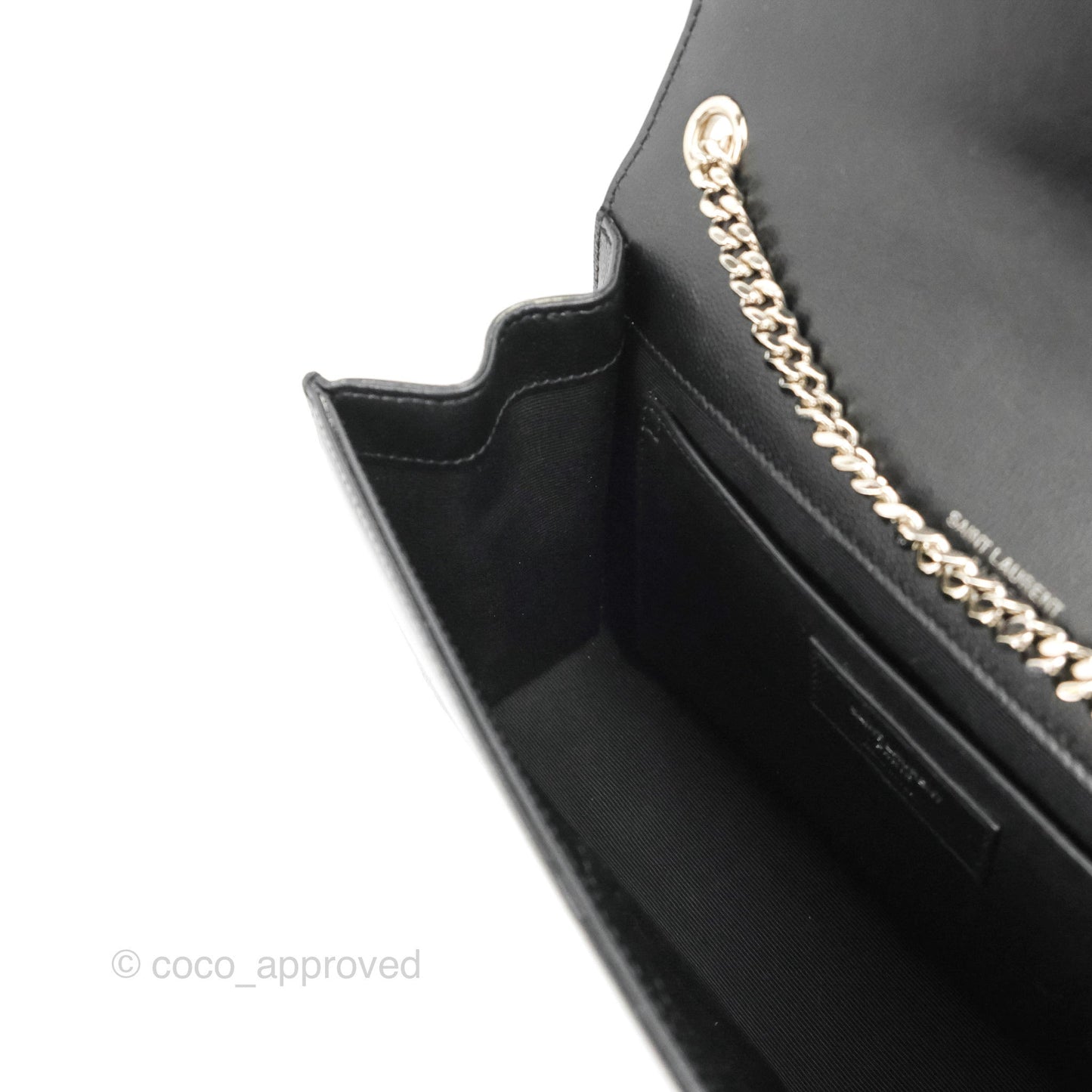 Saint Laurent Medium Classic Monogram Kate Black Grained Calfskin