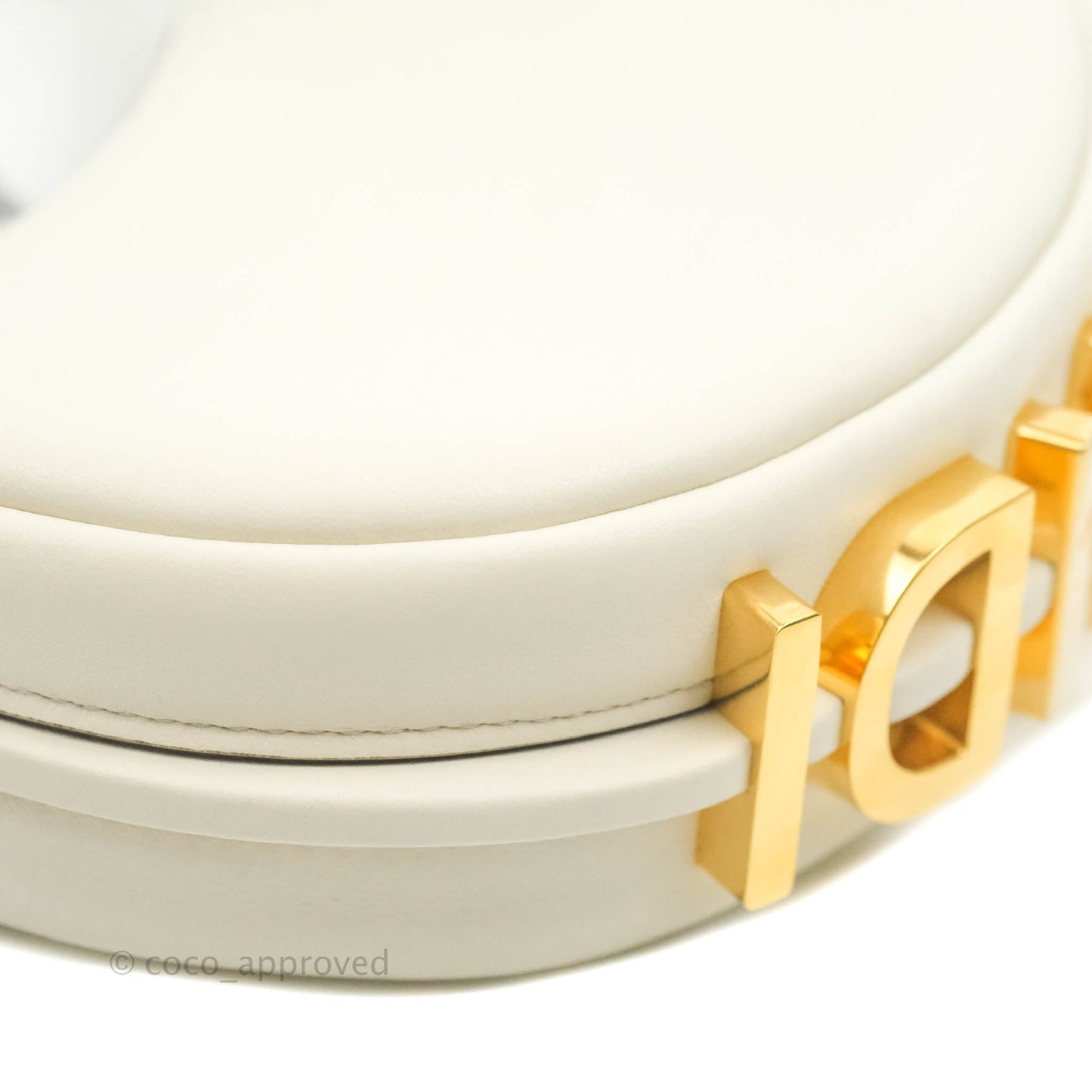 Fendi Nano Fendigraphy Hobo Bag White Gold Hardware With Twilly