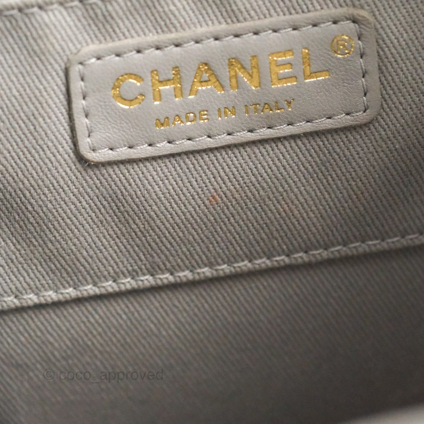 Chanel Business Affinity Drawstring Bucket Bag Grey Caviar Gold Hardware