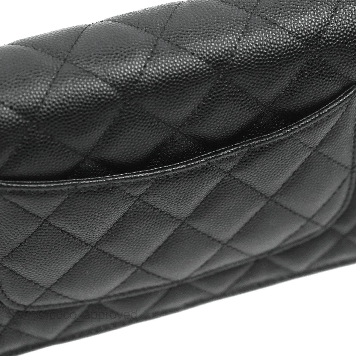 Chanel Quilted WOC Black Caviar Gold Hardware With Charms