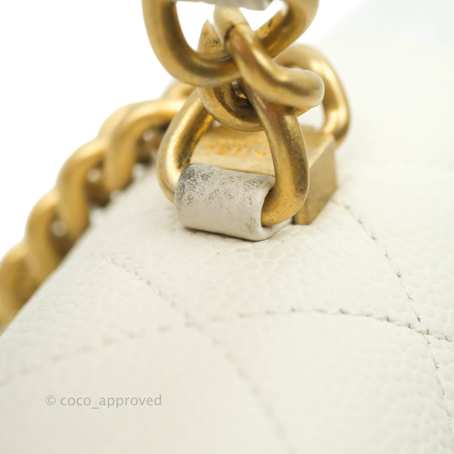 Chanel Chic Affinity Small Grained Calfskin Ivory Gold Hardware