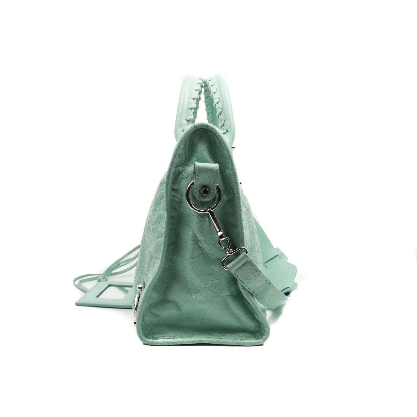 Balenciaga Classic City Bag Tiffany Blue Calfskin Silver Hardware