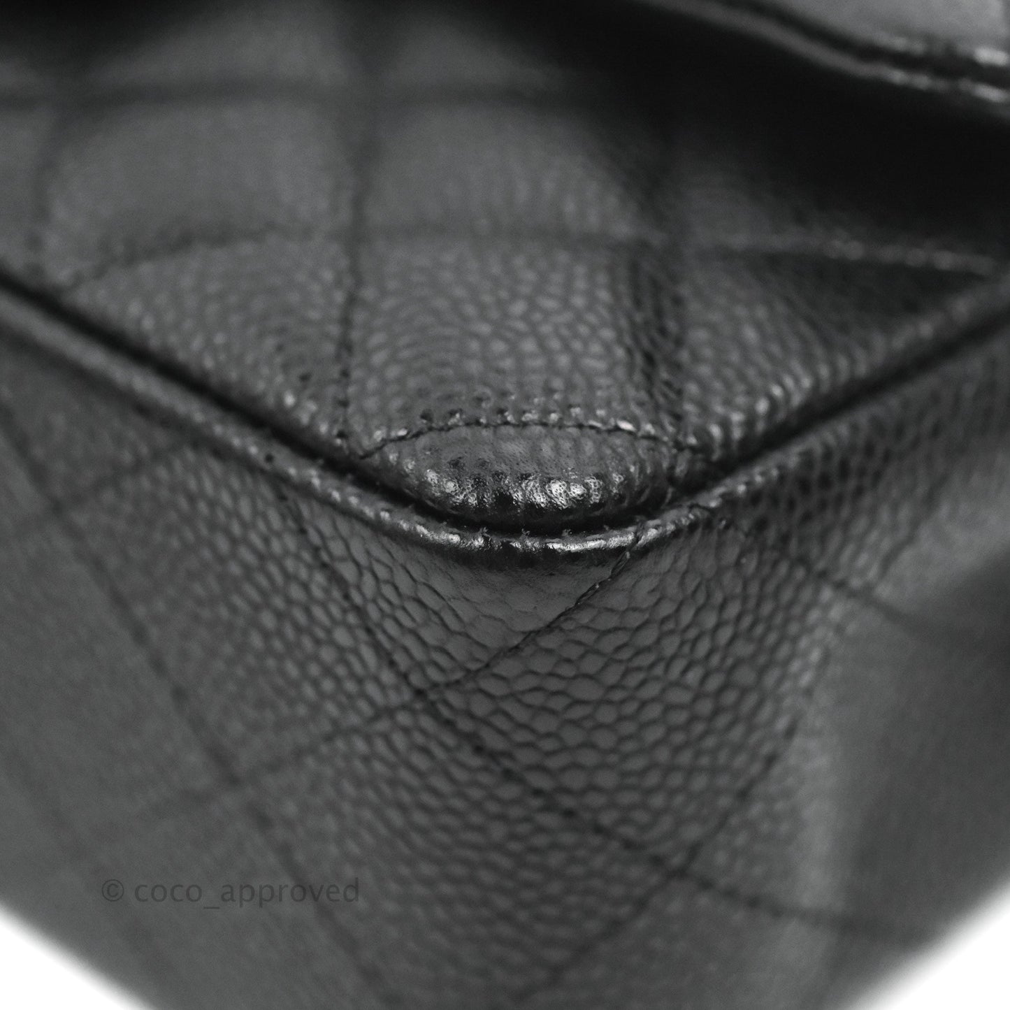 Chanel Quilted Mini Rectangular Black Caviar Silver Hardware