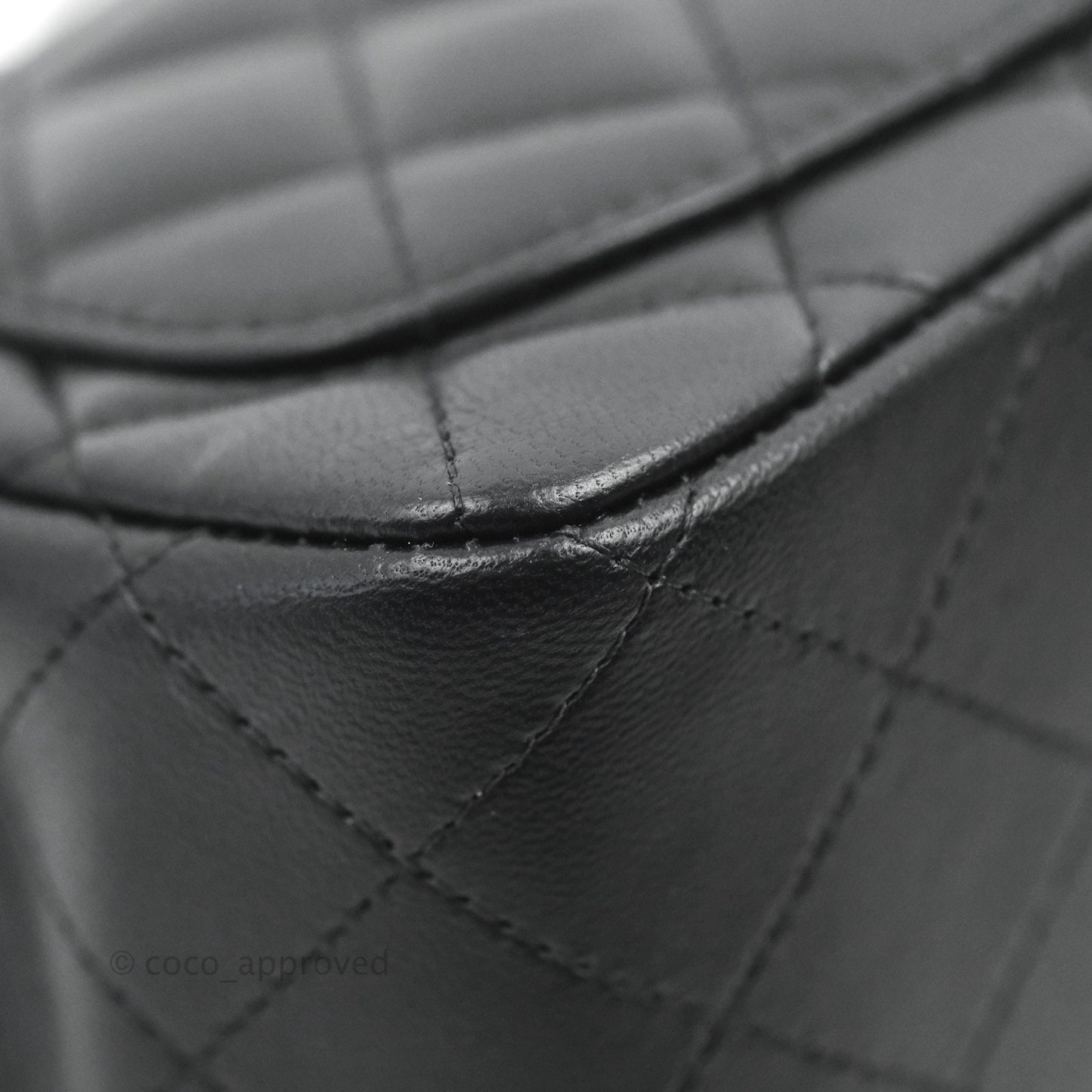 Chanel Mini Square Black Lambskin Silver Hardware