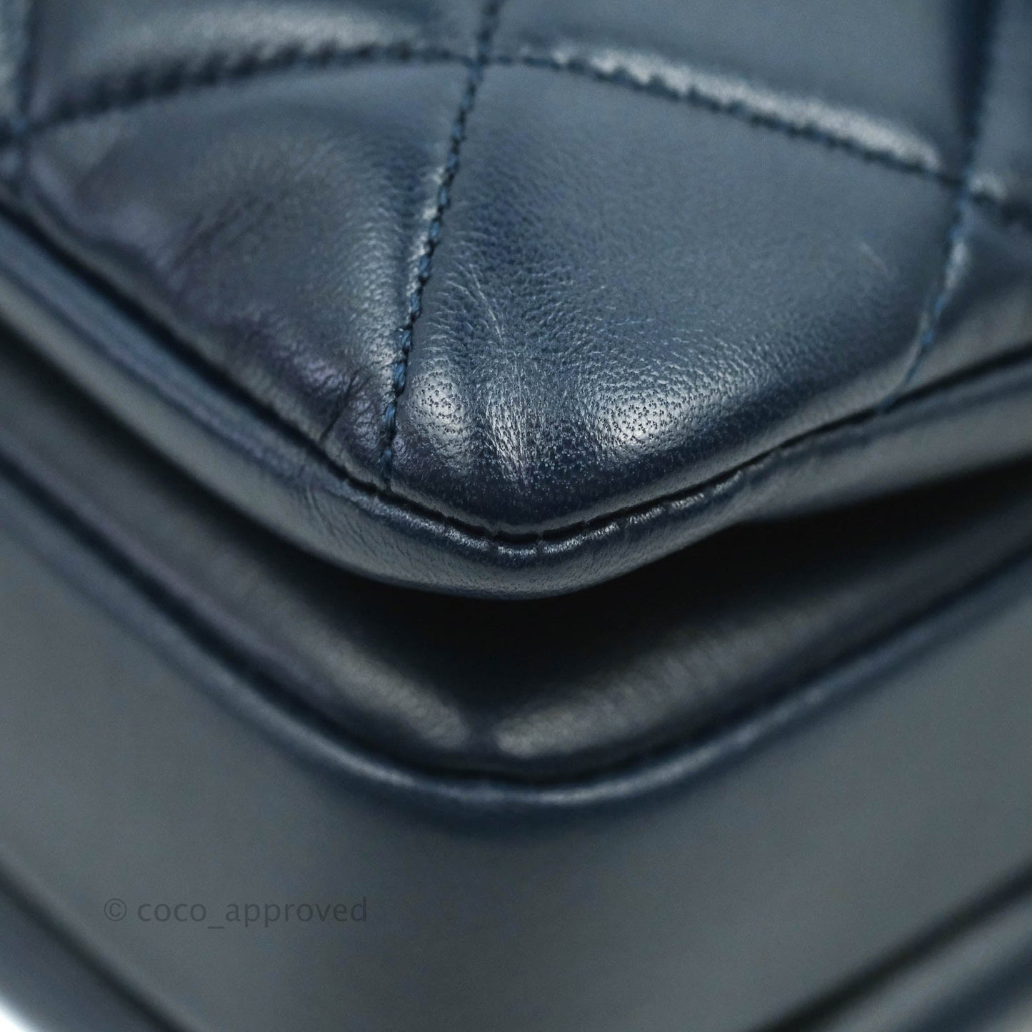 Chanel Small Trendy CC Navy Lambskin Gold Hardware
