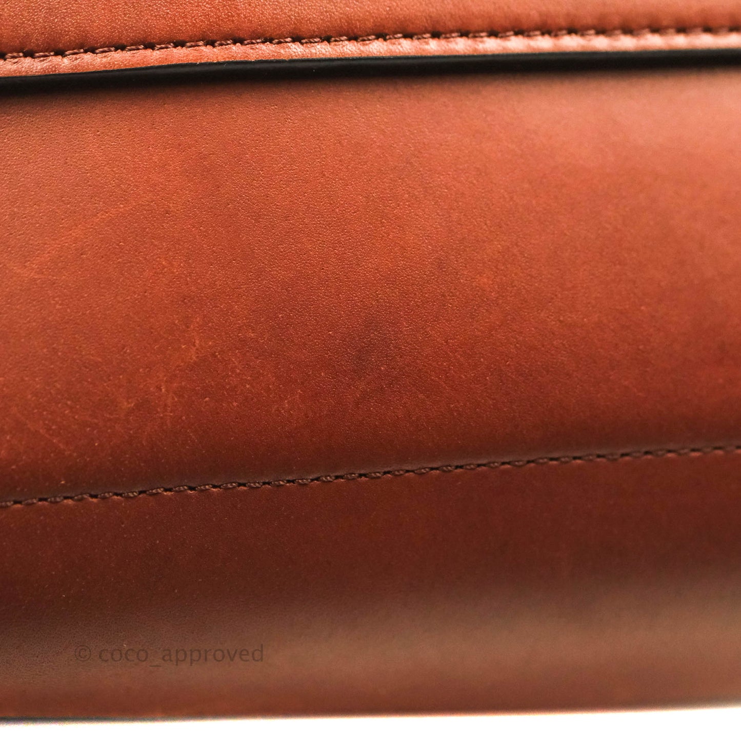 Celine Sangle Bucket Bag Calfskin Brick Red Gold Hardware