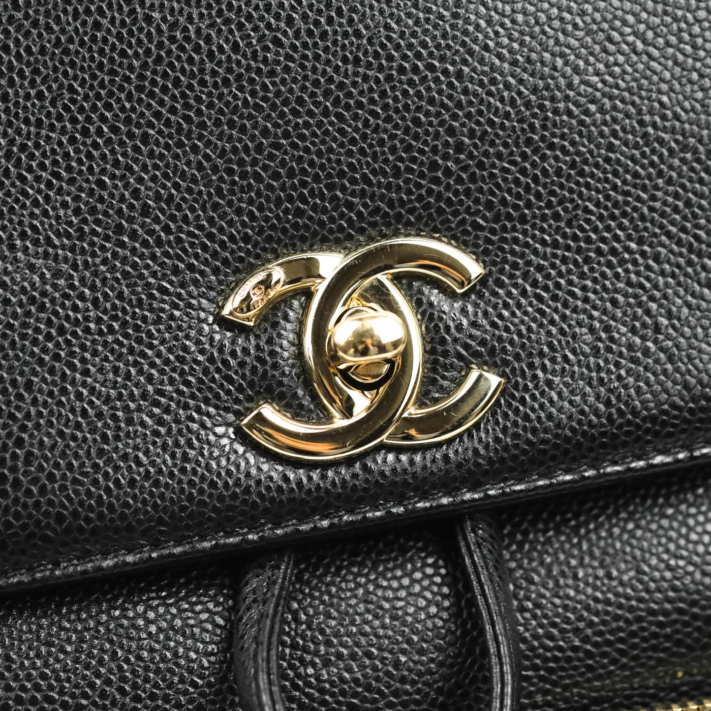 Chanel Quilted Business Affinity Backpack Black Caviar Gold Hardware