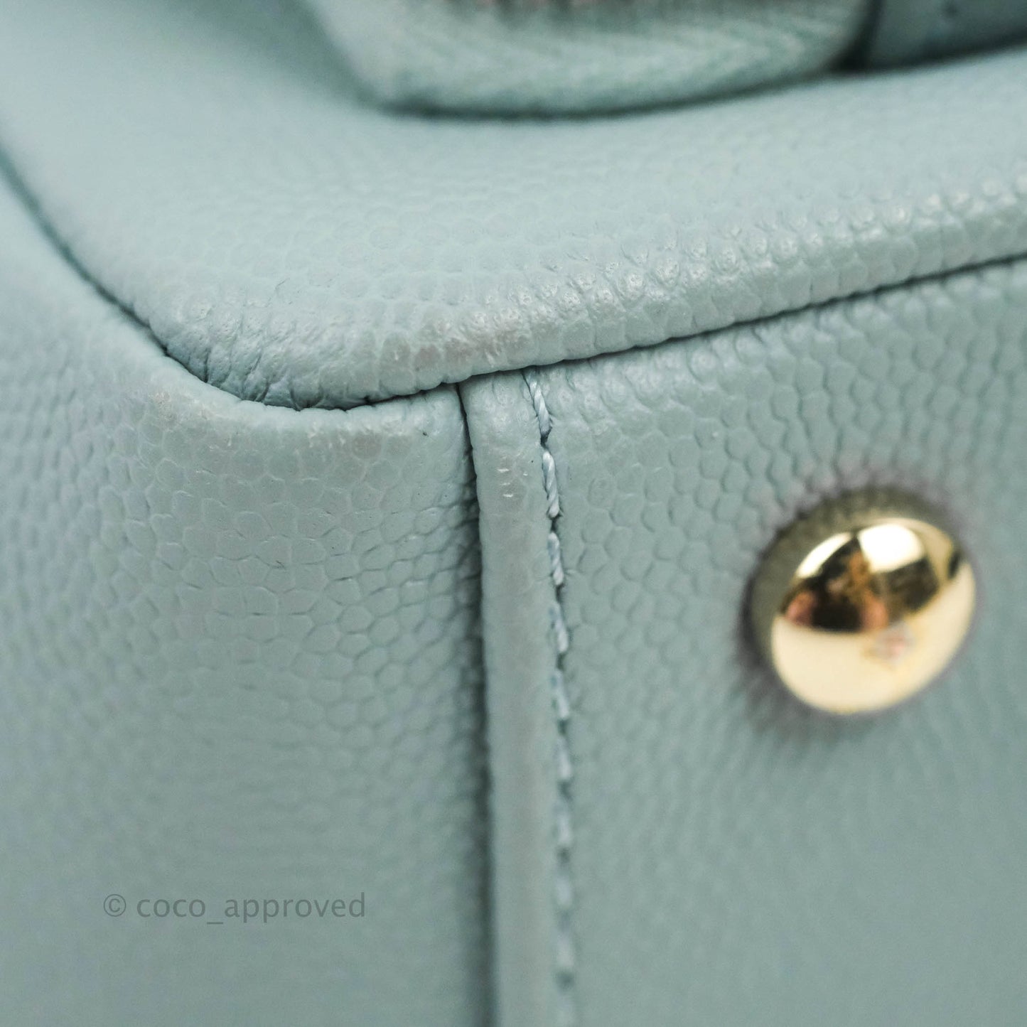 Chanel Quilted Small Business Affinity Flap Blue Caviar Gold Hardware