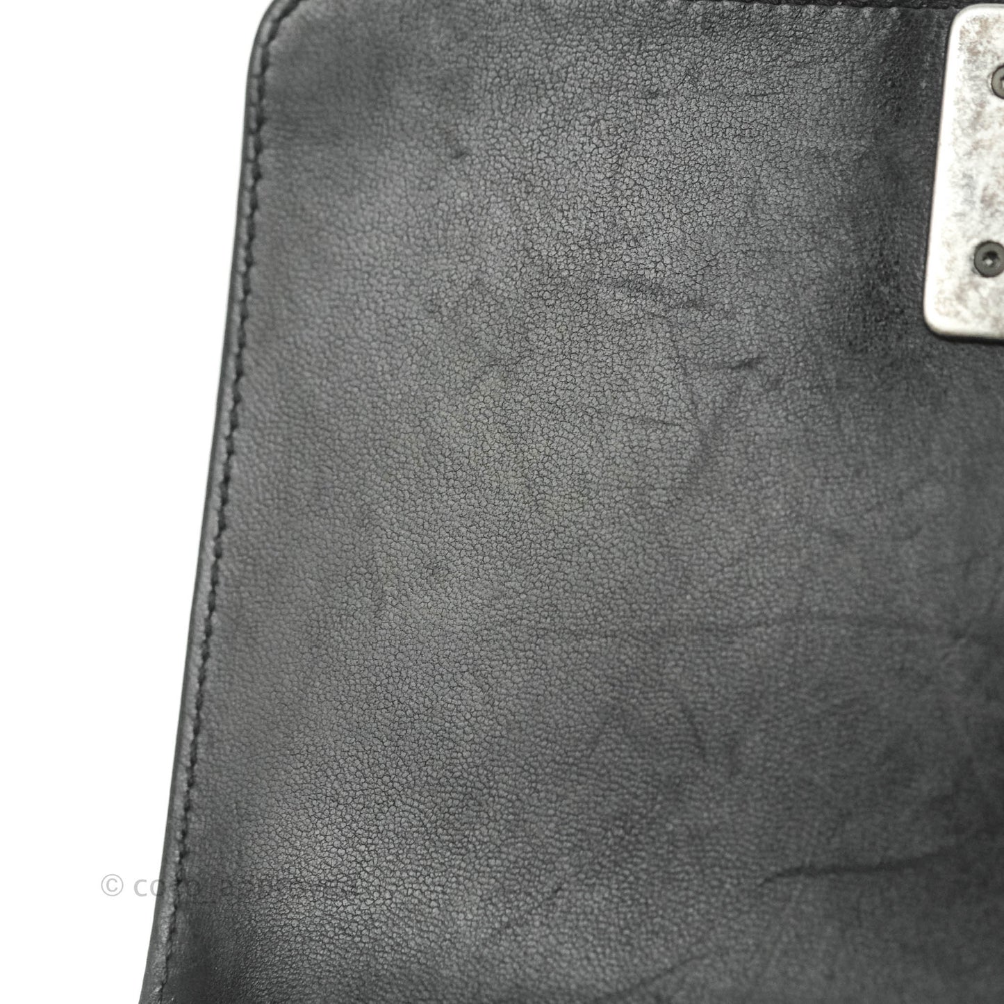 Chanel Small Boy Black Stingray Ruthenium Hardware