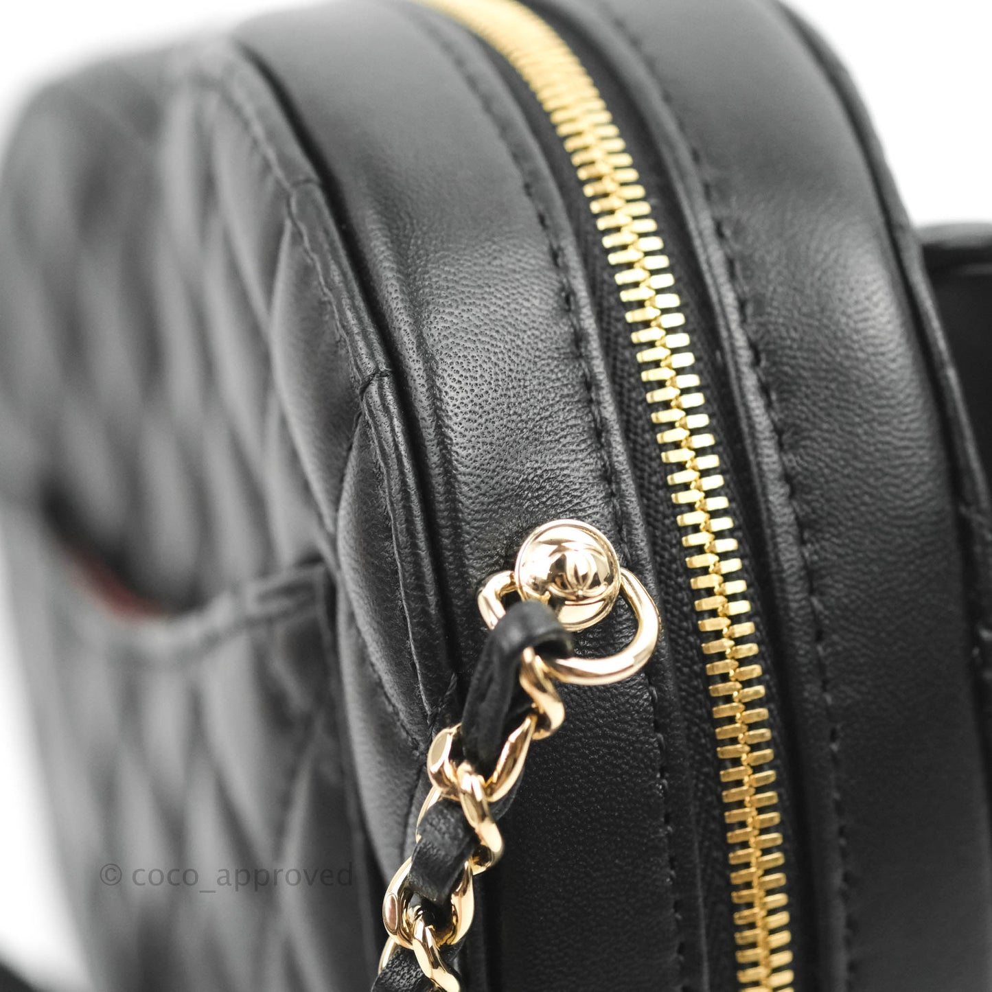 Chanel Large Heart Bag Black Lambskin Gold Hardware 22S