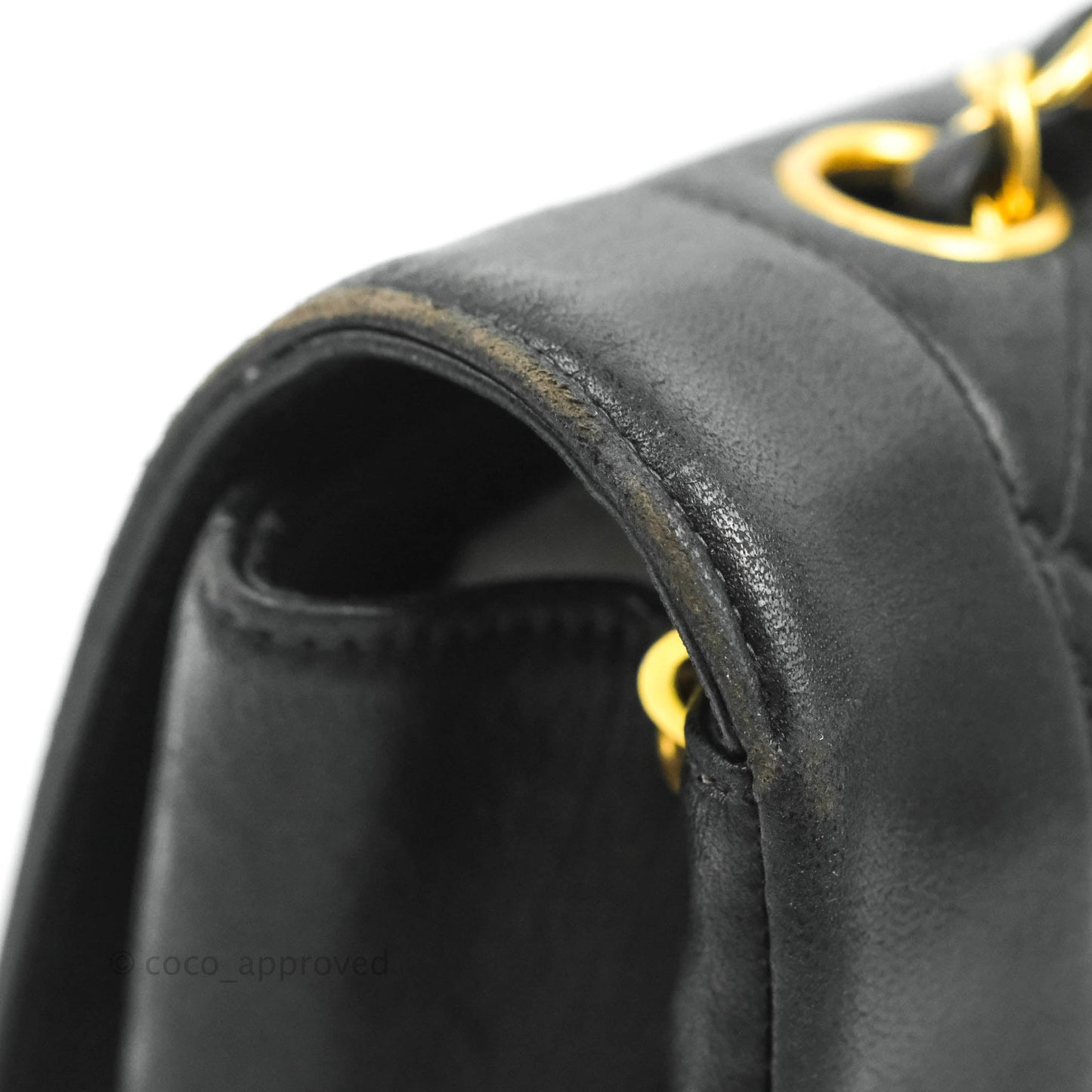Chanel Vintage Small Classic Diana Flap Bag Black Lambskin 24K Gold Hardware