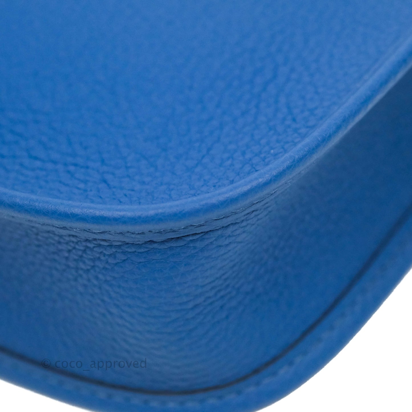 Hermès Clemence Mini Evelyne Blue Hydra Gold Hardware