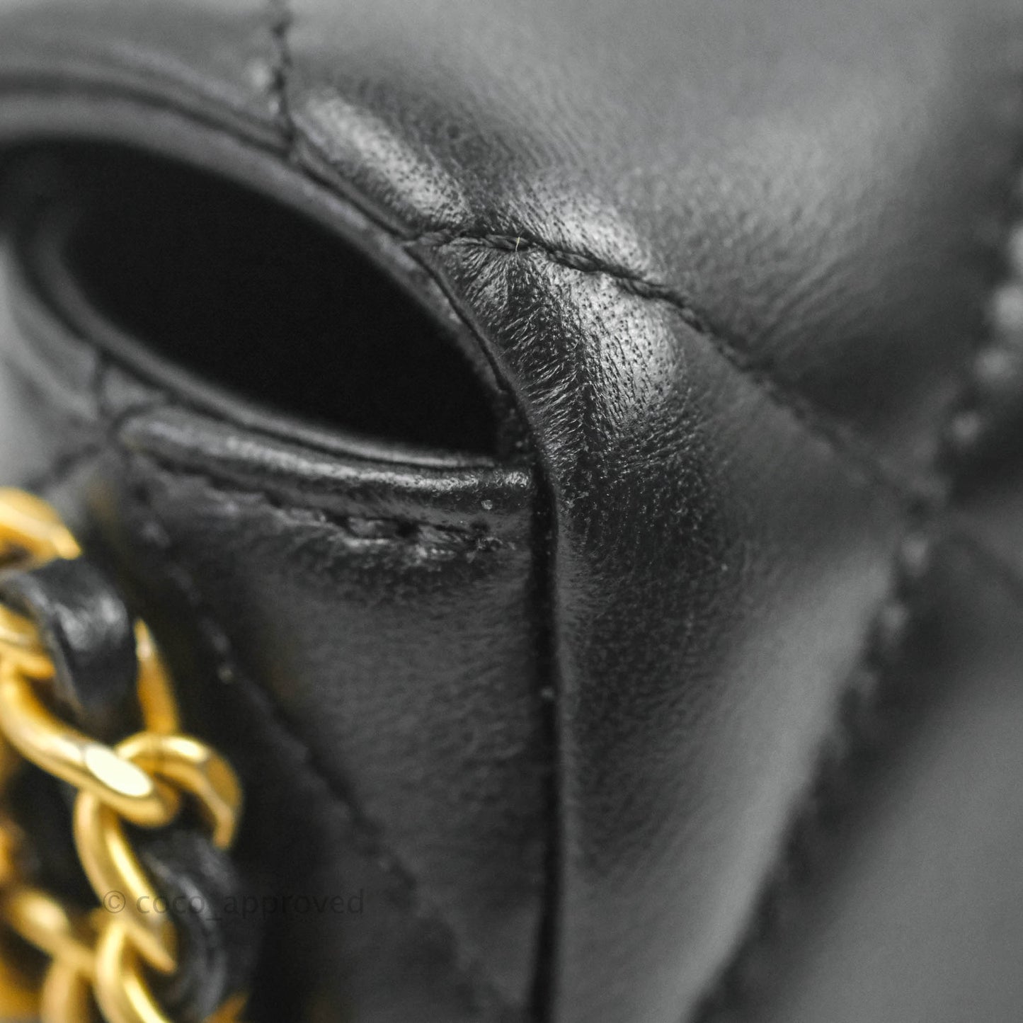 Chanel Quilted My Perfect Mini With Pearl Black Lambskin Gold Hardware