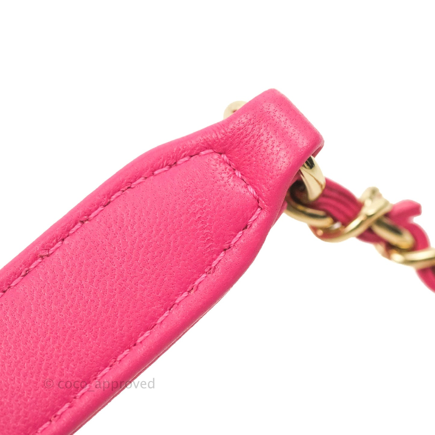 Chanel CC Mania Vanity Case Pink Lambskin Gold Hardware