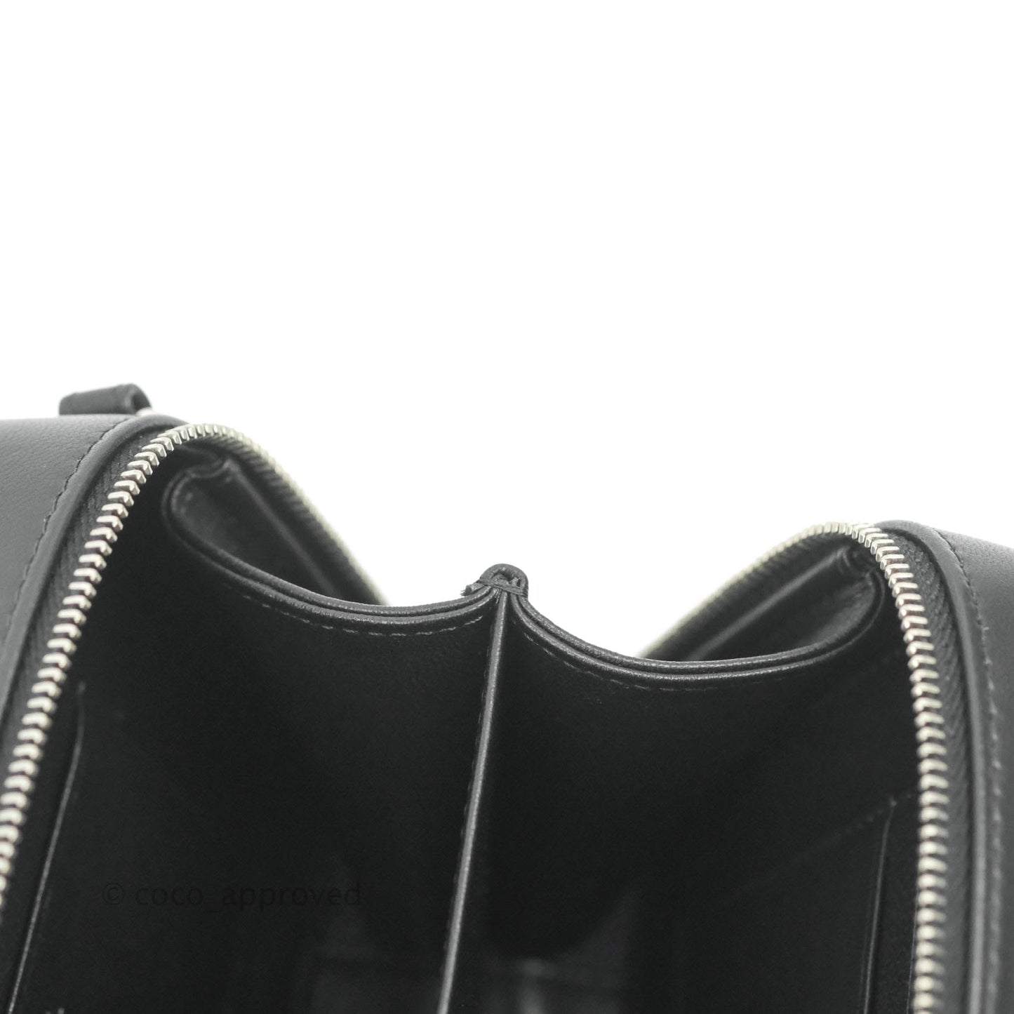 Chanel Mini Quilted Camera Case Black Lambskin Silver Hardware