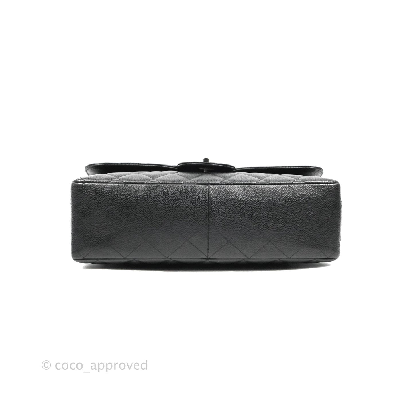 Chanel Jumbo Single Flap Black Caviar Silver Hardware⁣⁣