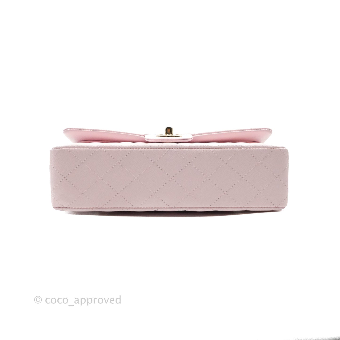Chanel Classic M/L Medium Flap Quilted Pink Caviar Gold Hardware 22P