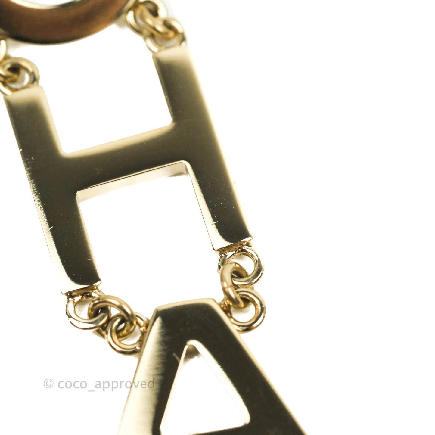 Chanel Letter Cha-Nel Logo Drop Earrings Gold Tone 19S