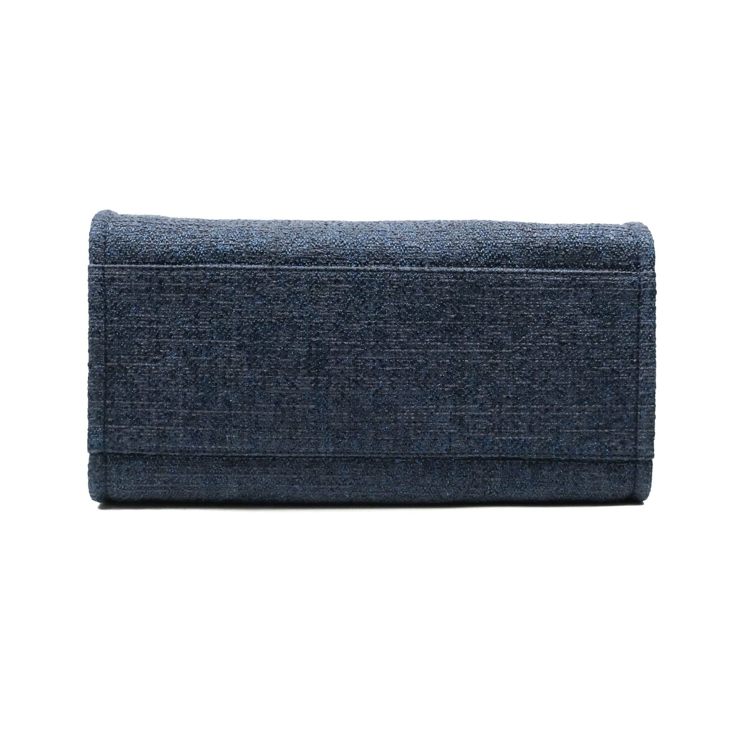 Chanel Large Deauville Navy Blue Glitter Canvas Gold Hardware