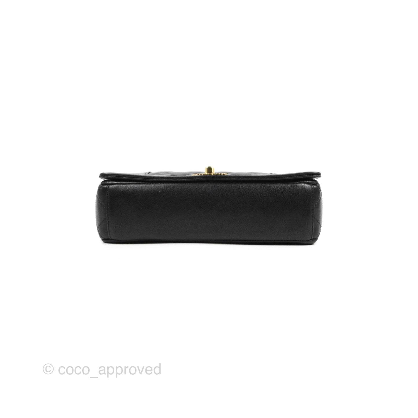 Chanel Small Vintage Mademoiselle Flap Black Sheepskin Gold Hardware