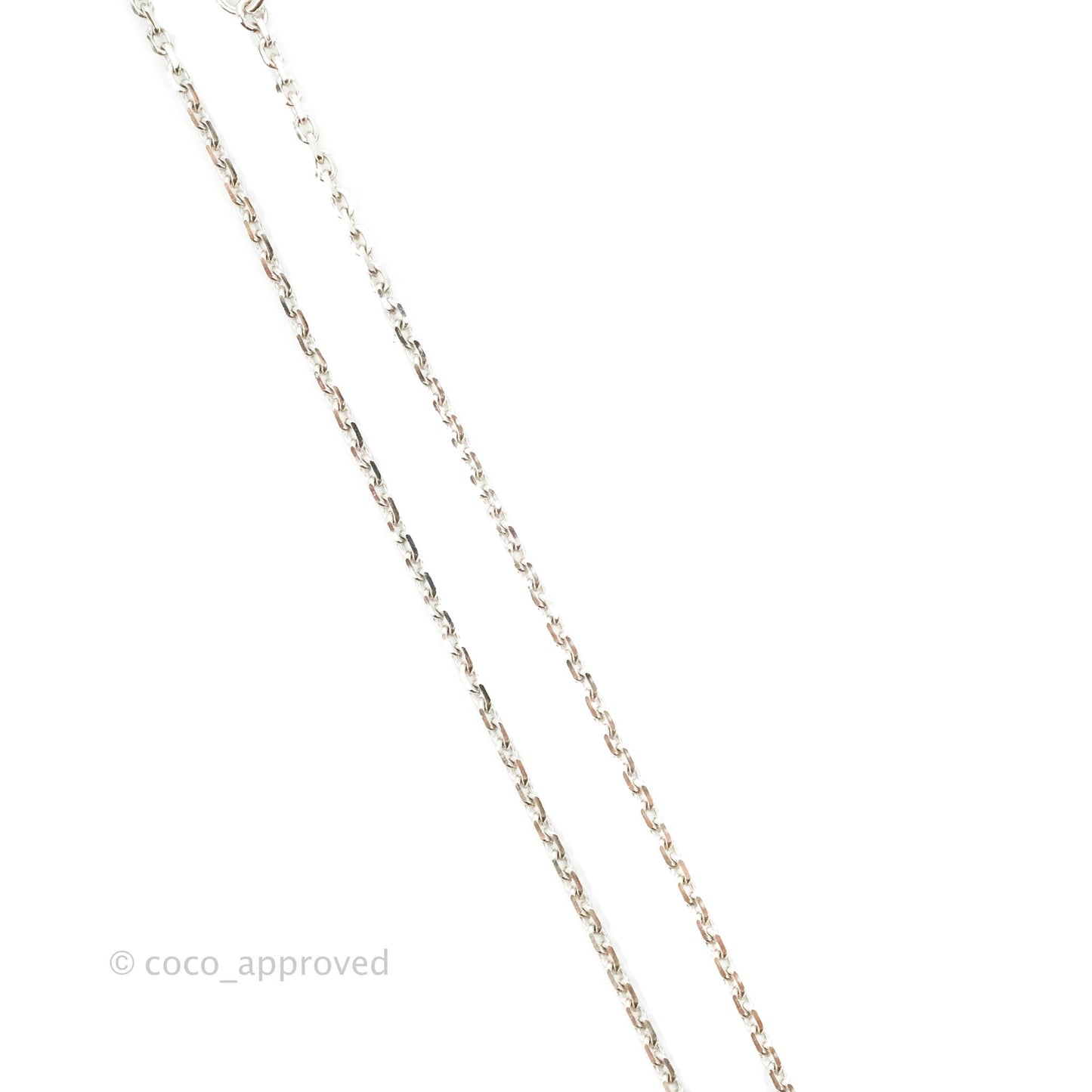 Van Cleef & Arpels Vintage Alhambra Necklace Green Celadon Sevres Porcelain Diamond White Gold