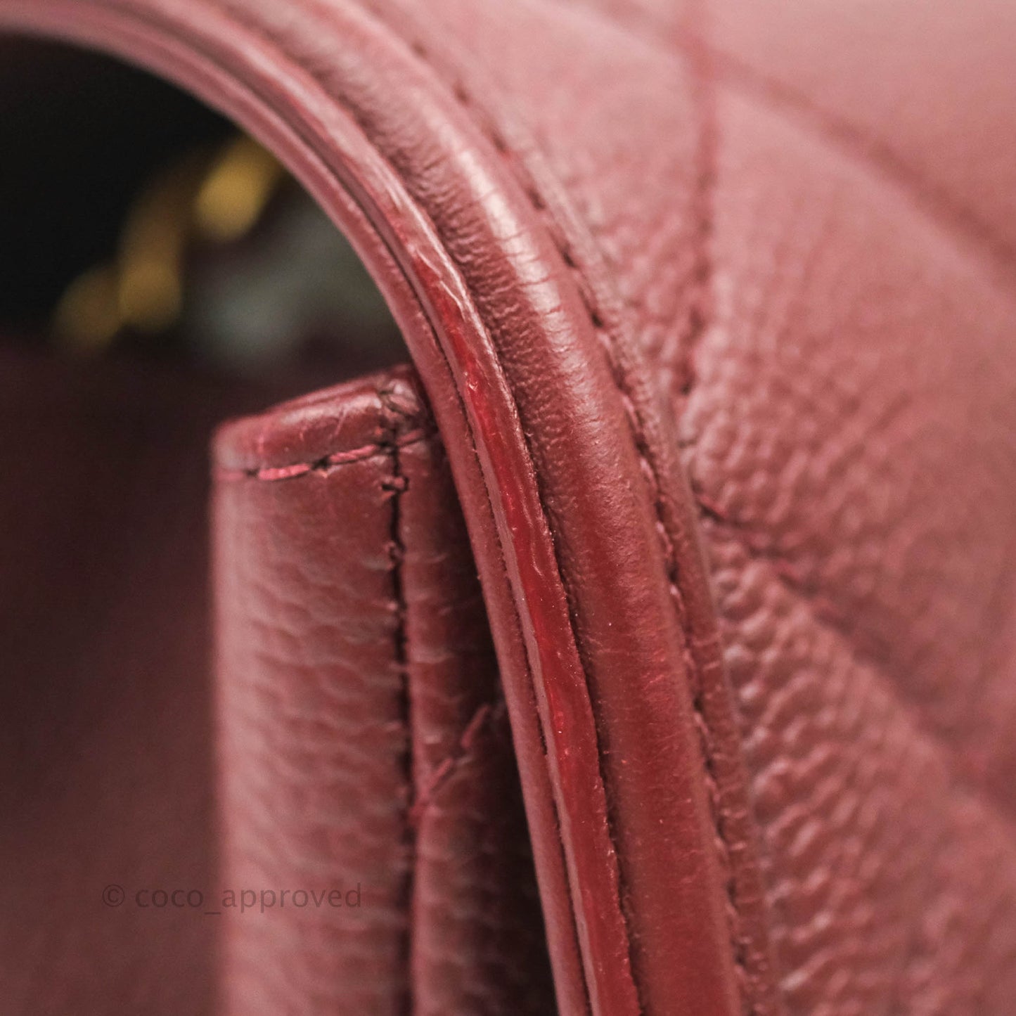 Chanel Quilted Small CC Filigree Flap Burgundy Caviar