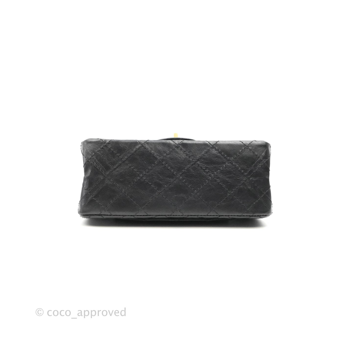 Chanel Mini Reissue 224 Black Aged Calfskin Aged Gold Hardware