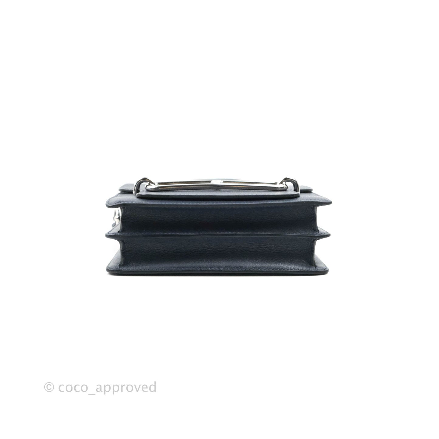 Hermès Roulis Mini 18 Bleu Nuit Evercolor Palladium Hardware