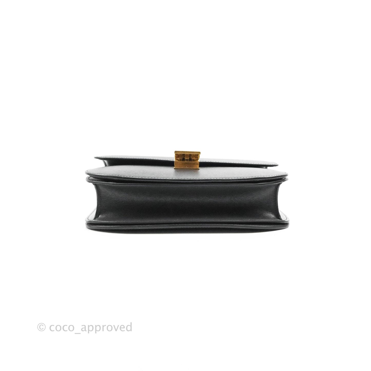 Celine Medium Classic Box Flap Dark Grey Liege Calfskin