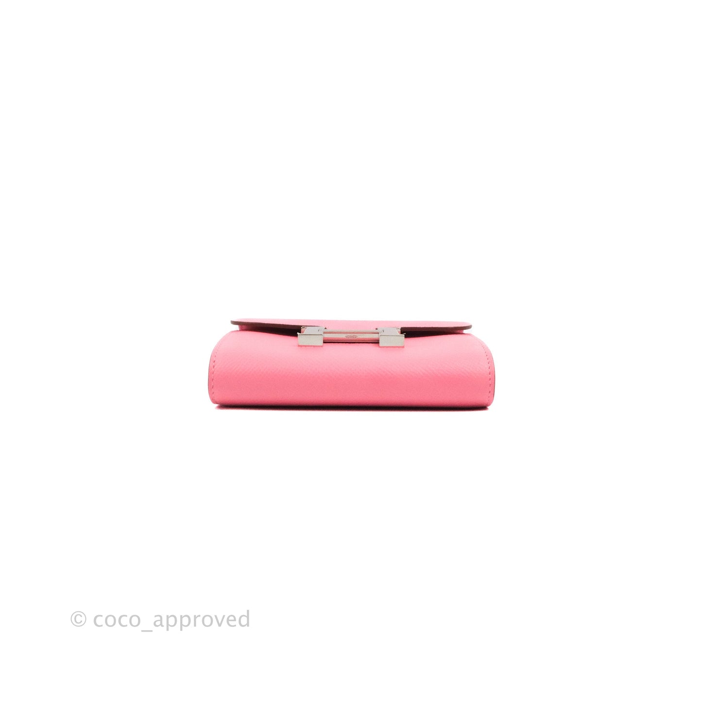 Hermès Constance Short Wallet Rose Azalee Epsom Silver Hardware
