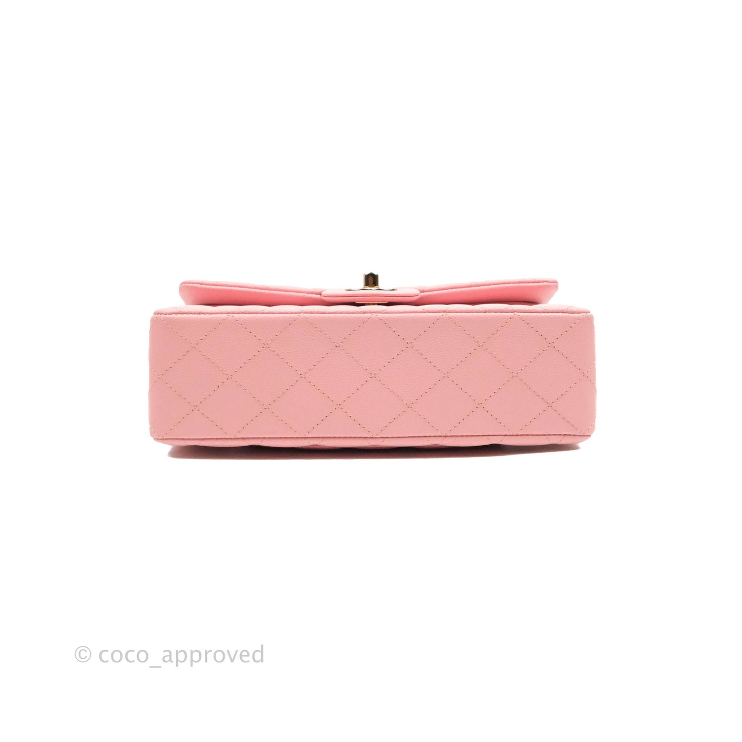 Chanel Small Classic Quilted Flap Pink Caviar Gold Hardware 22C