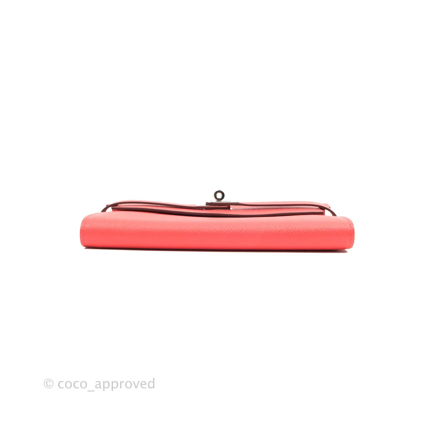 Hermès Kelly Wallet Red Epsom Palladium Hardware
