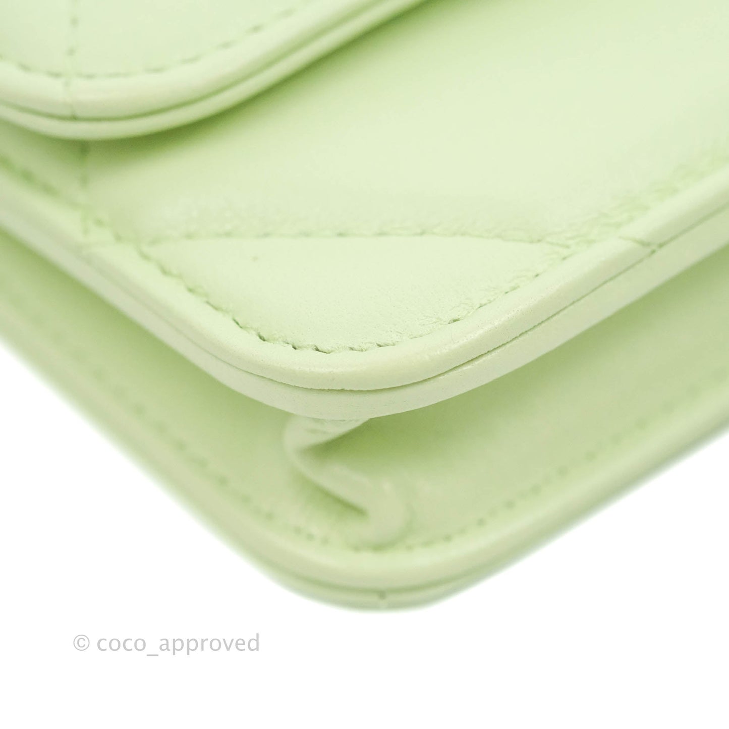Chanel 19 Mini Clutch with Chain Light Green Lambskin Mixed Hardware 22C