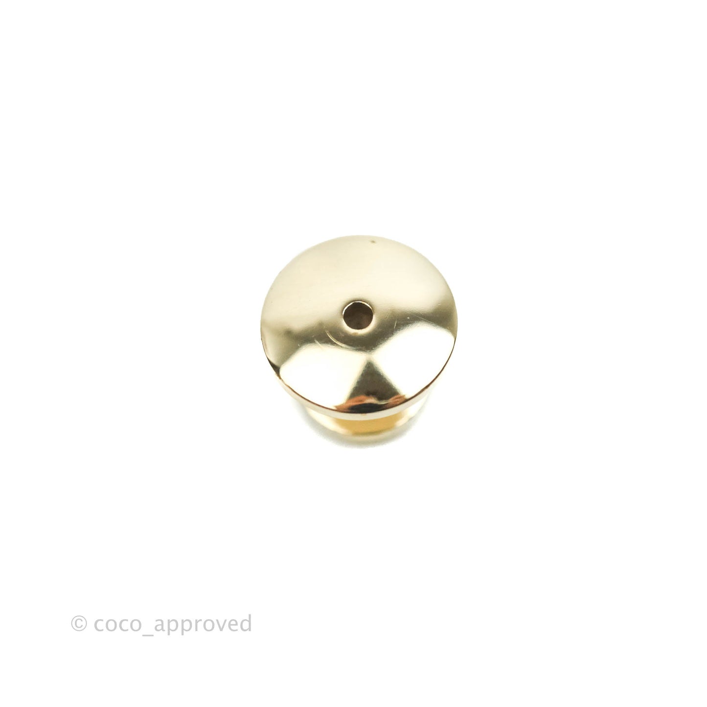 Chanel Pearl Black Resin Drop CC Brooch Gold Tone 21A