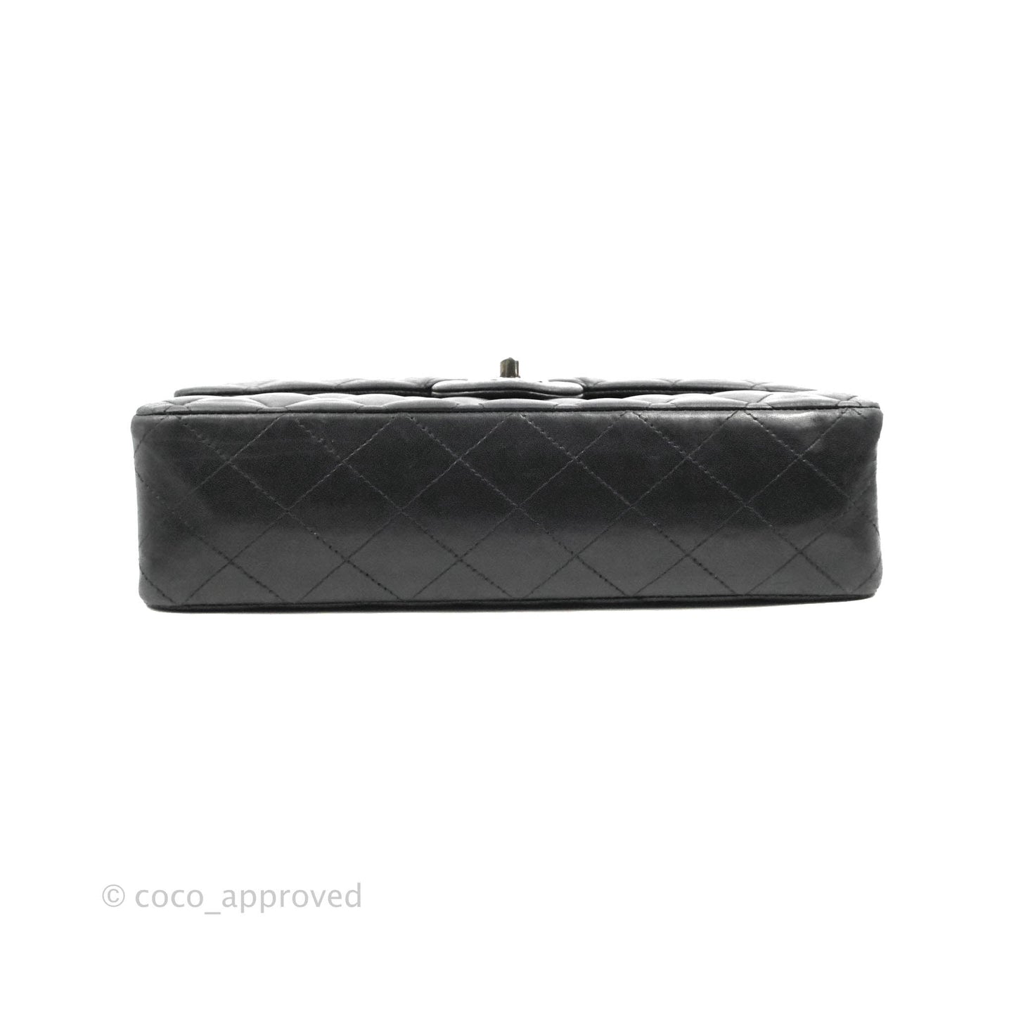 Chanel Medium Classic Quilted Flap Black Lambskin Silver Hardware