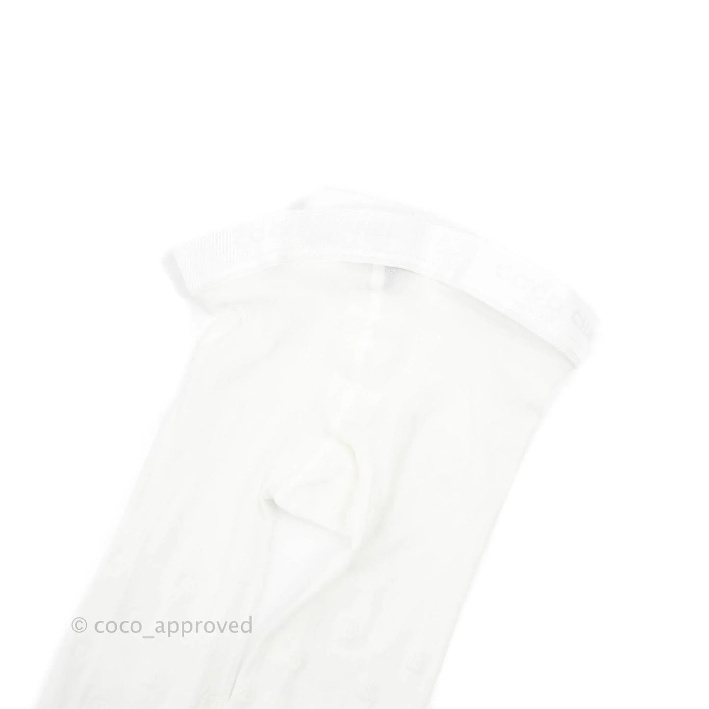 Chanel White Tights with CC Logo Size S
