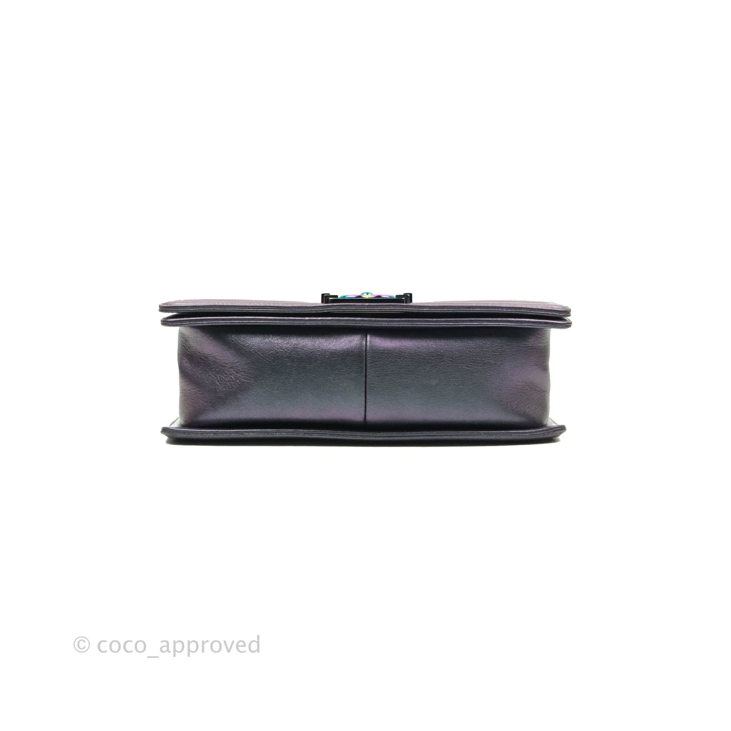 Chanel Medium Boy Bag Iridescent Purple Calfskin Mermaid Rainbow Hardware