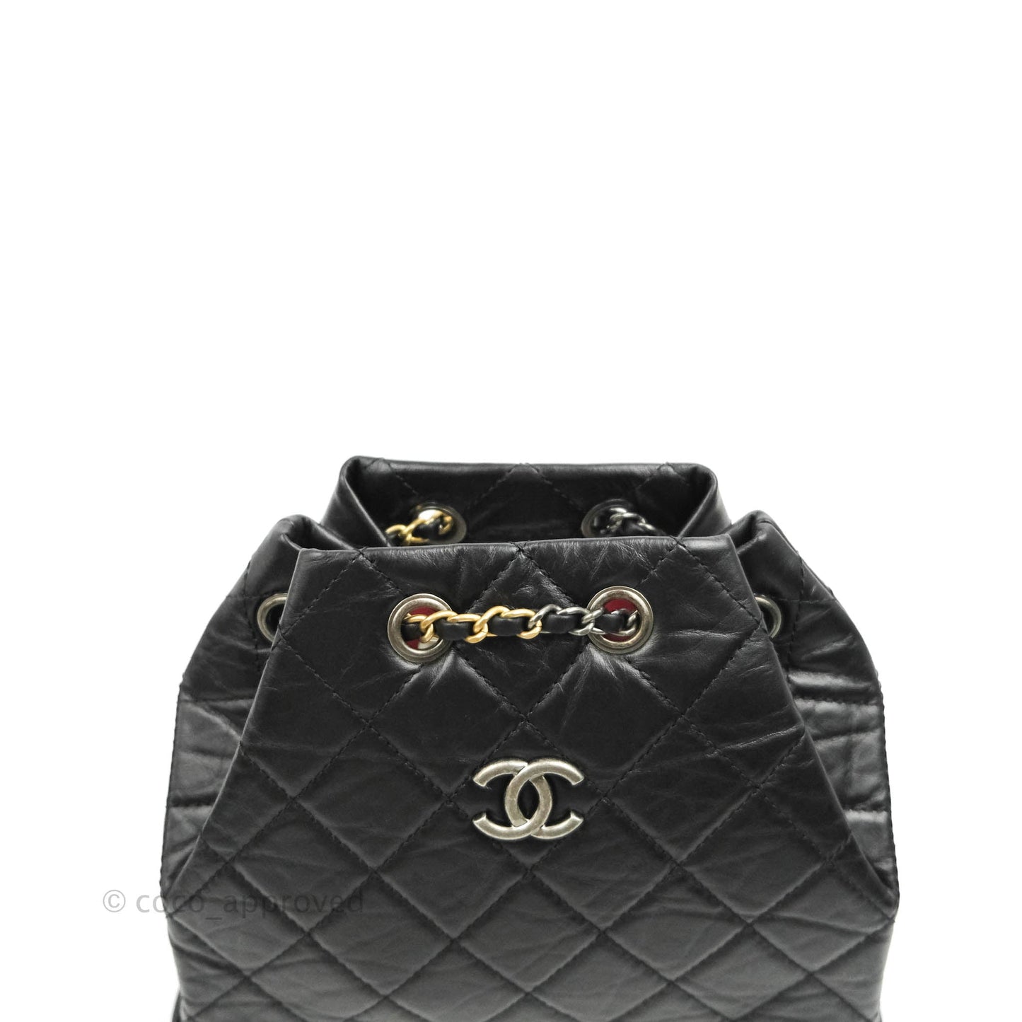Chanel Small Gabrielle Backpack Black Aged Calfskin